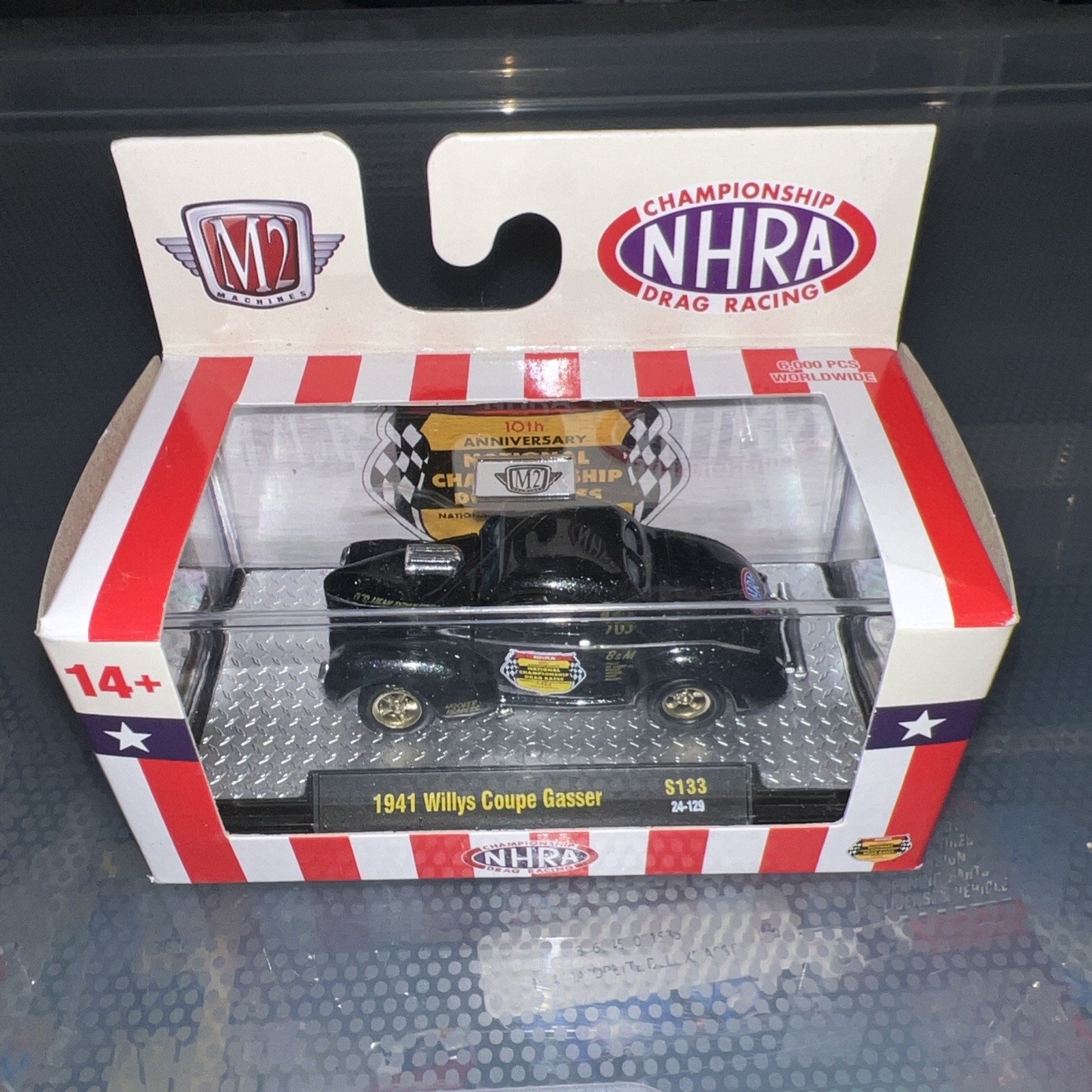 M2 Machines 1941 Willys Coupe Gasser S133 24-129 NHRA
