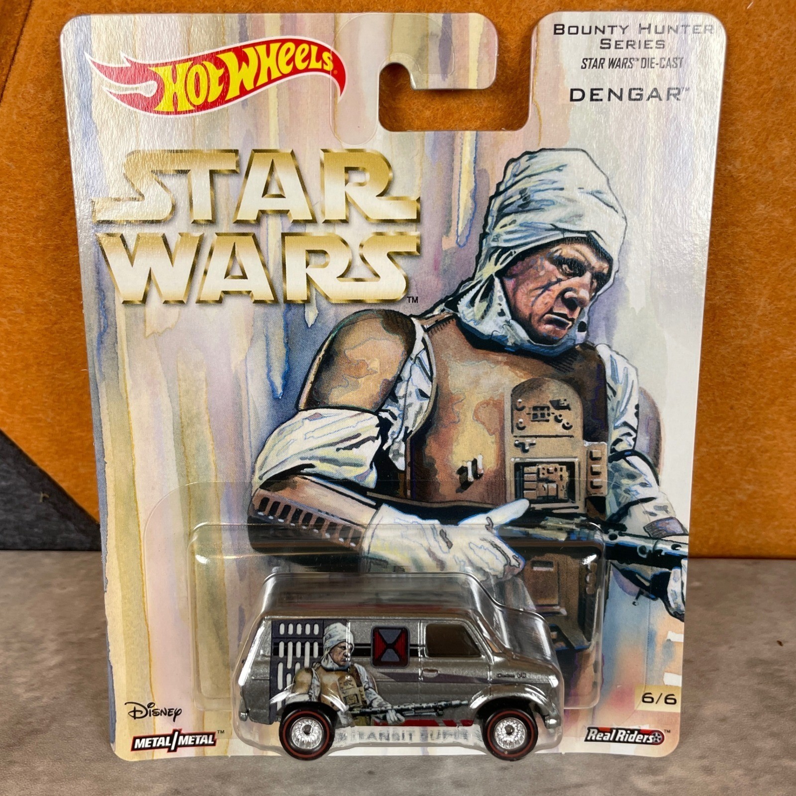 Hot Wheels Star Wars Bounty Hunter Series Complete Set of 6 Real Riders Diecast