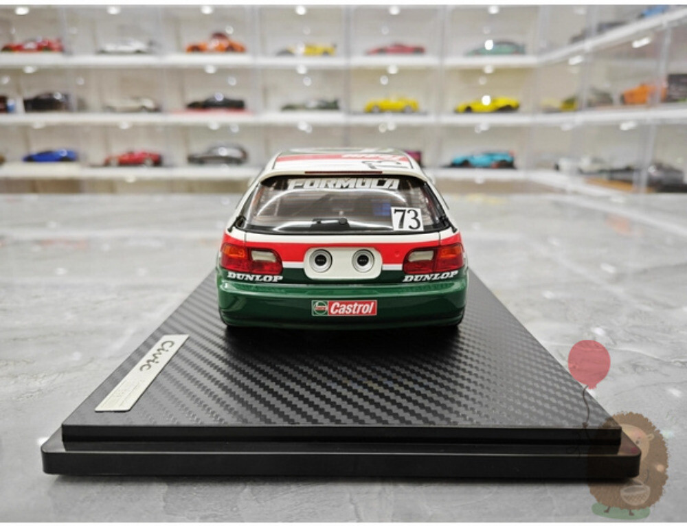 IG 1/18 Honda CIVIC EG6 #73 Resin model Diecast Model Car Simulation Boys Gifts