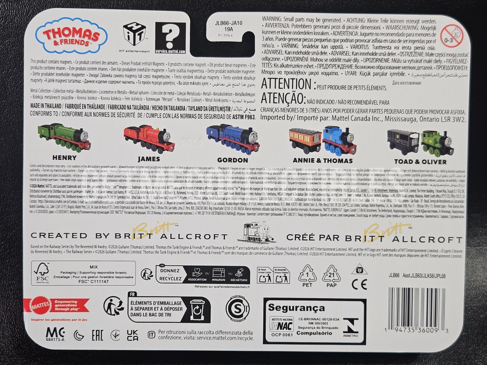 THOMAS AND FRIENDS DIECAST HENRY AND TENDER 2 PACK JLB66 2026 METAL SAVE 6%