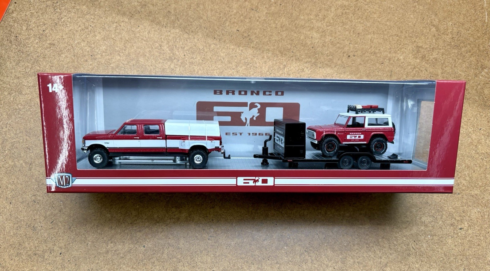2026 M2 Machines Hauler 1987 Ford F350 Dually & 1966 Ford Bronco ❤️🤍