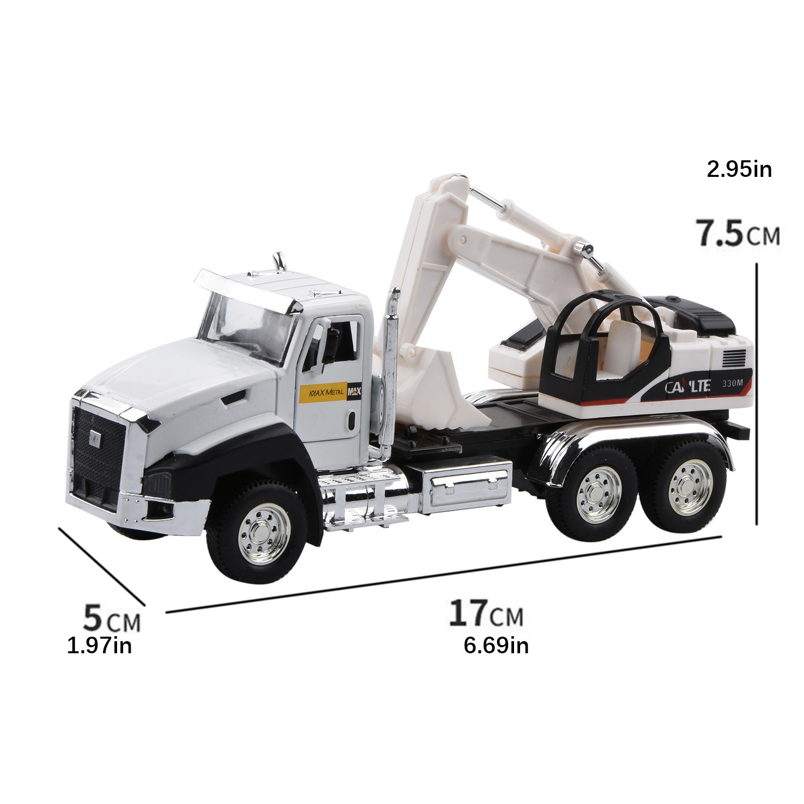 Engineering Alloy Truck Model Car Kid Toy Vehicle Gift/Decoration Pull Back 1/50