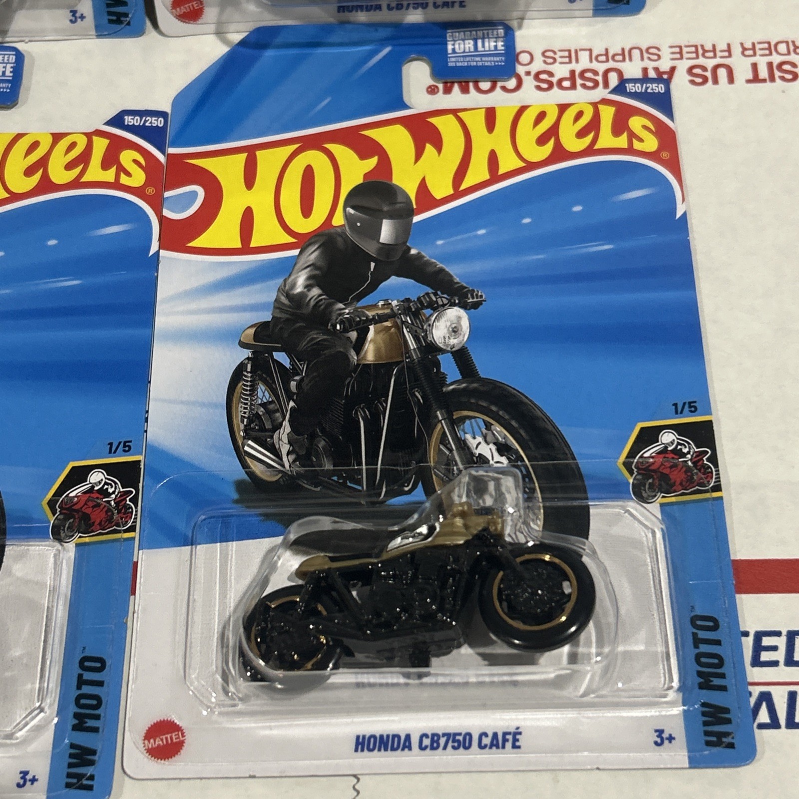 Lot of 4 NEW 2025 Hot Wheels Kroger Exclusive HONDA CB750 CAFE Motorcycles Card
