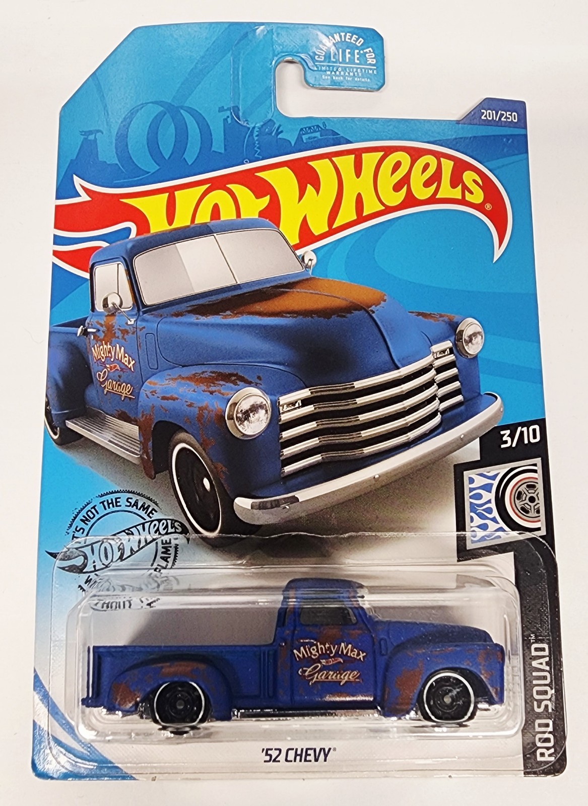 Hot Wheels ’52 CHEVY Rod Squad 3/10 Blue 2020 Series Number 201/250 – NEW NIP