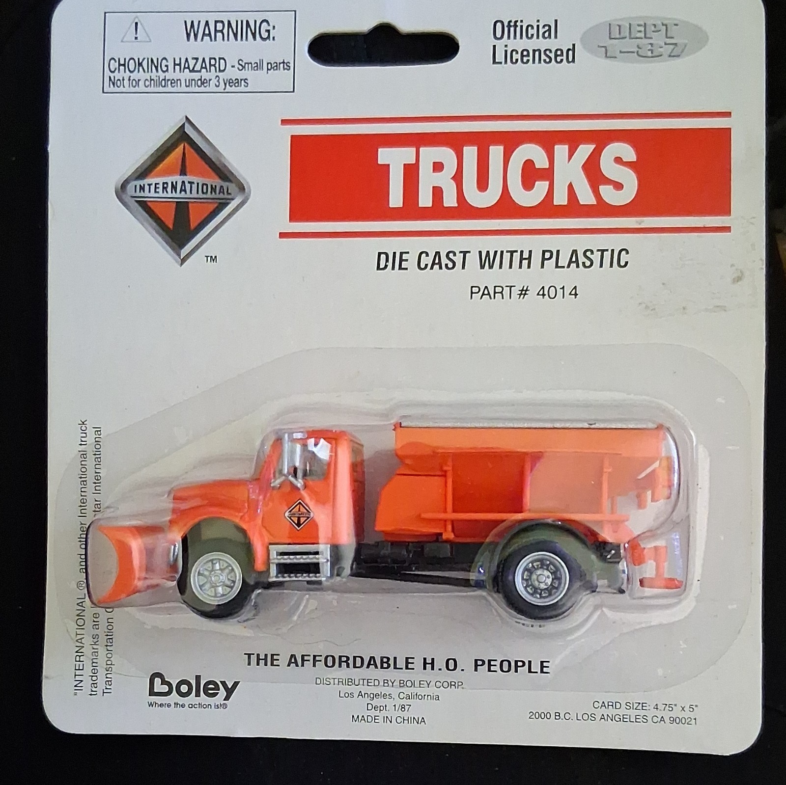Boley International Truck Official Licensed Diecast/Plastic 1:87 Orange #4014