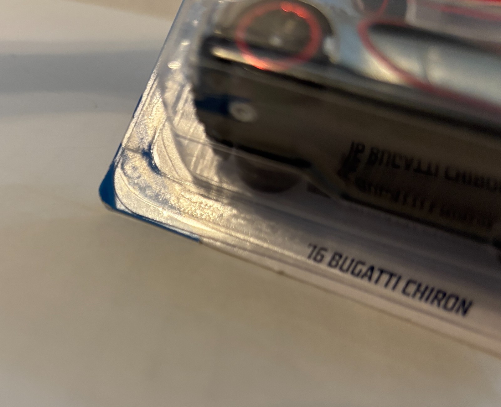 Hot Wheels ZAMAC 16 BUGATTI CHIRON Factory Fresh Walmart Exclusive Crack Blister