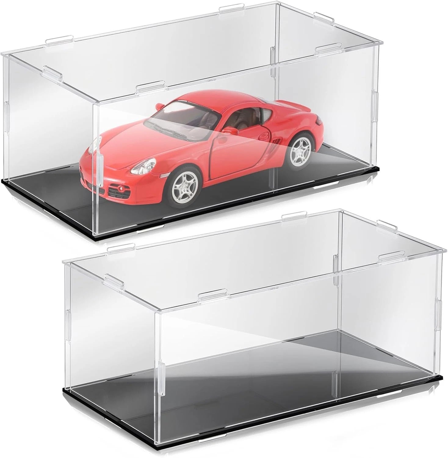 Acrylic Model Car Display Case 1:24 Display Box for Vehicle Dustproof Showcase