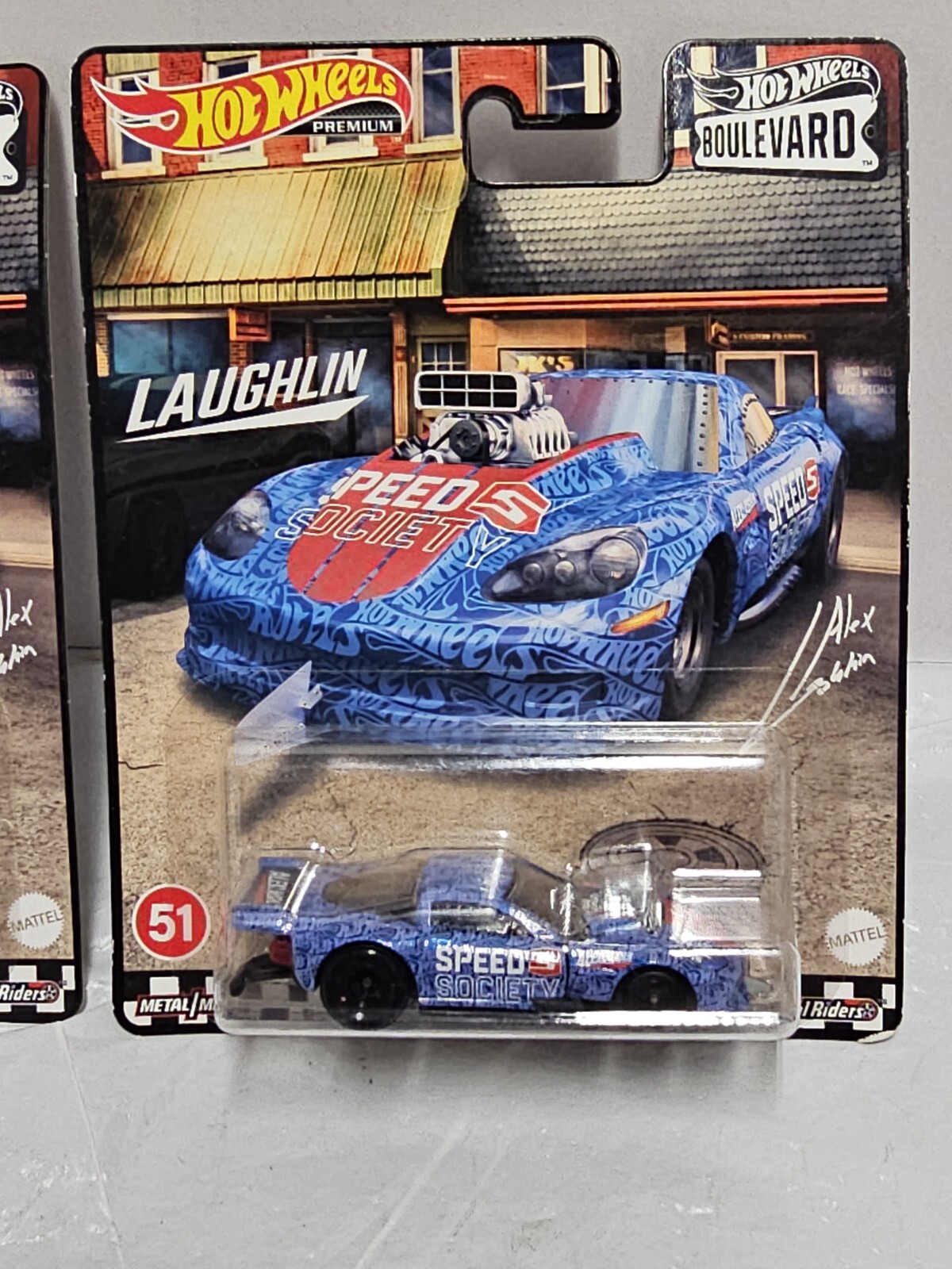 Lot Of 2- Hot Wheels #51 Premium Boulevard ’12 Corvette Z06 Drag Racer Laughlin