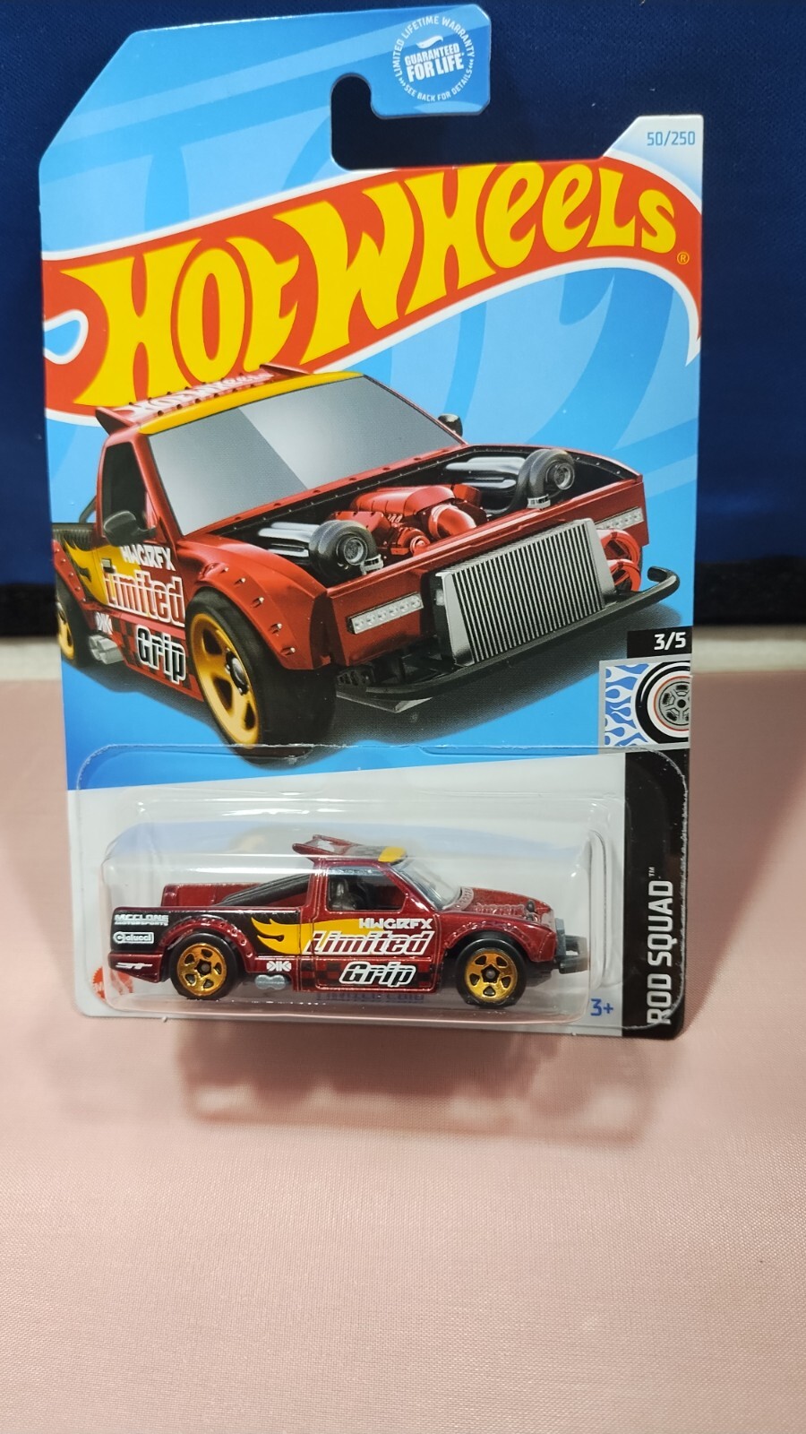 Hot Wheels Limited Grip Rod Squad Series #3/5 Red Diecast 1:64 Scale Must See!
