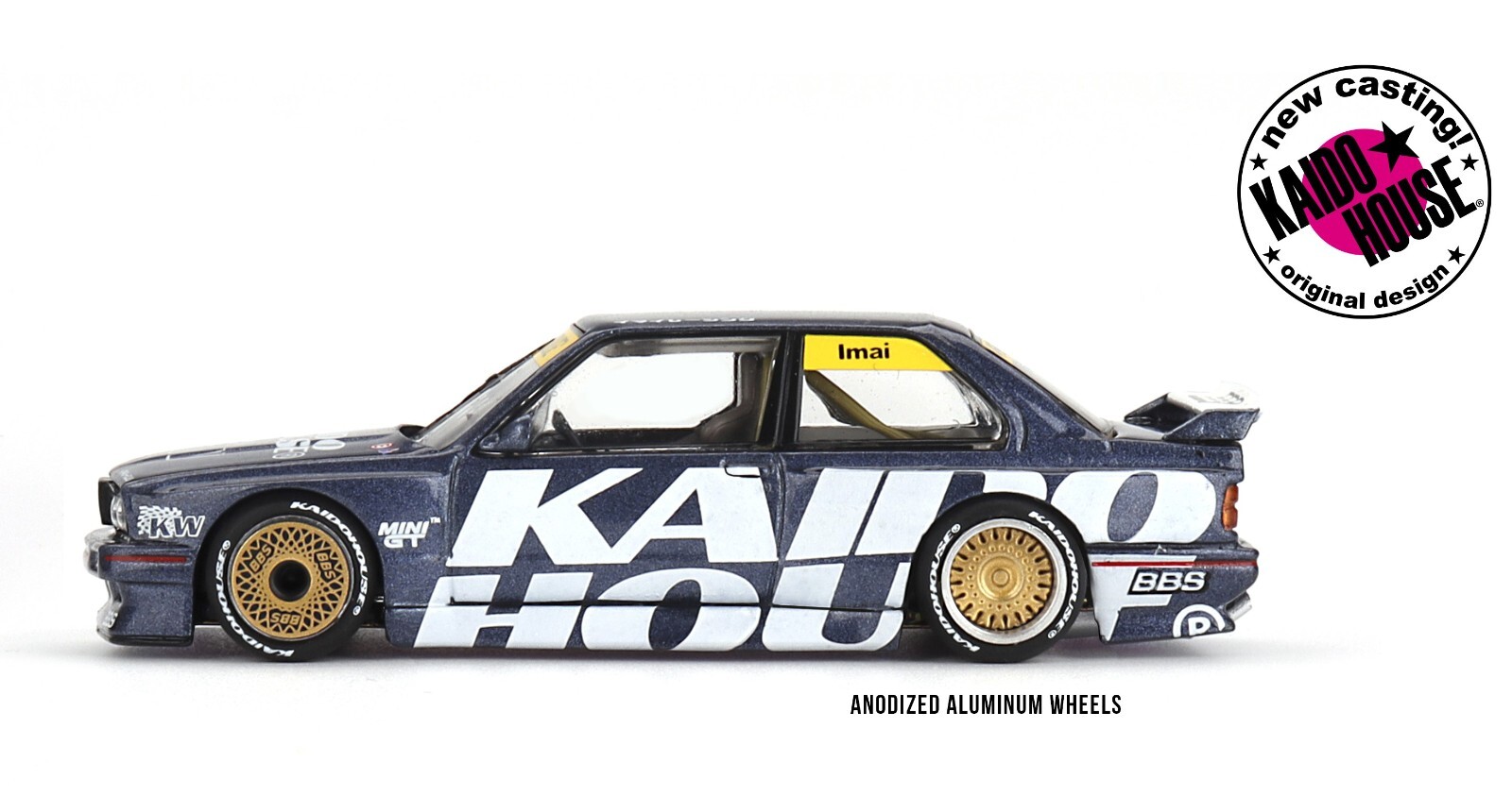 Kaido House x Mini GT 1:64 BMW M3 (E30) Kaido Works V1 Dark Blue KHMG154