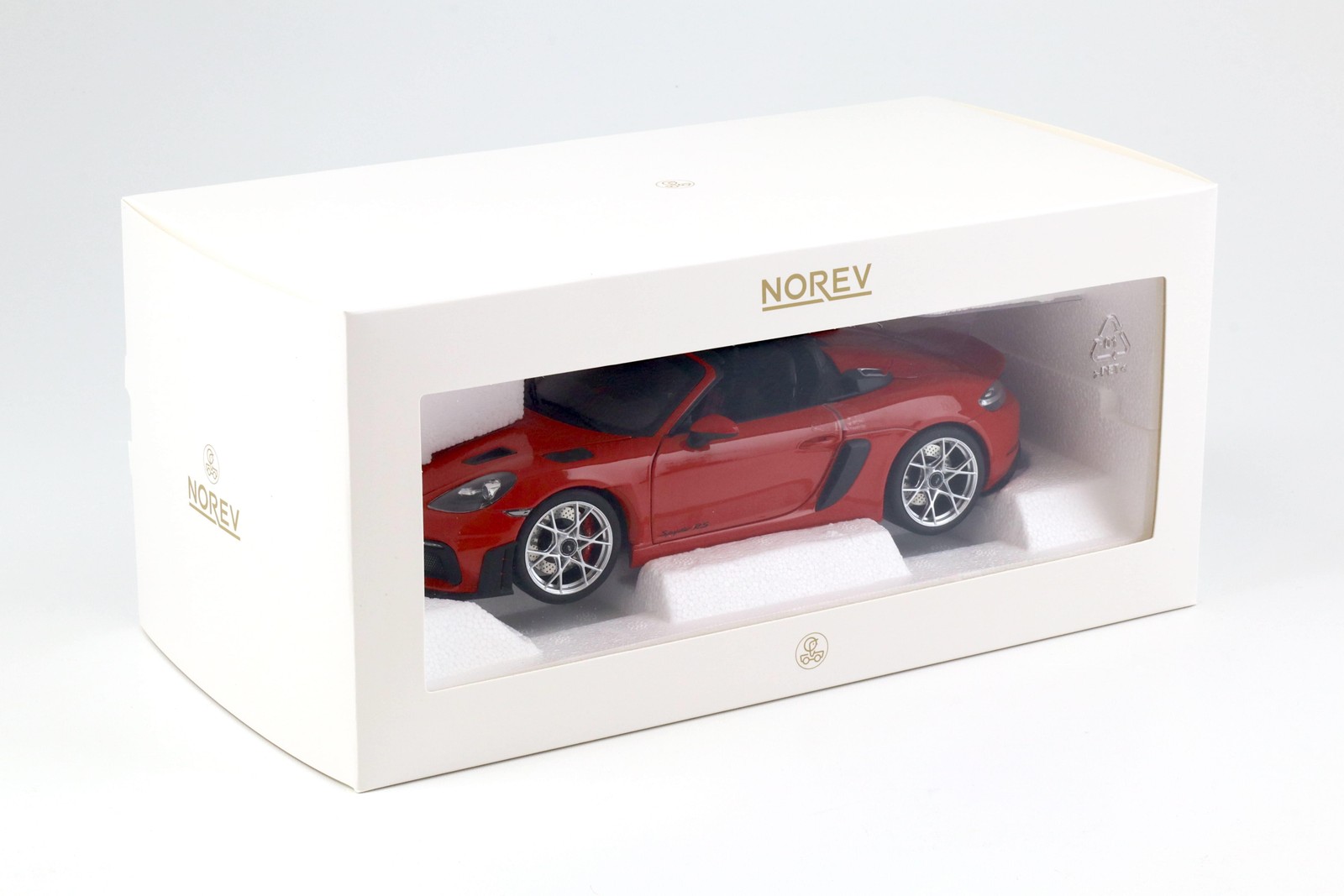 NOREV 1:18 Porsche 718 Spyder RS 2023 Guards Red Metal Model Car