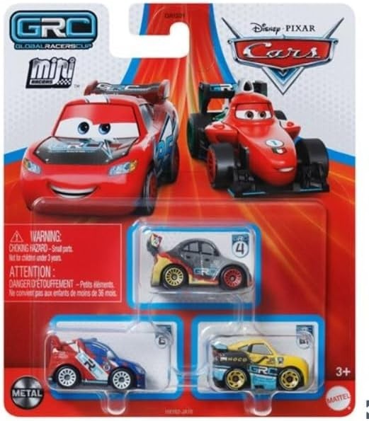 Disney Pixar Cars Mini Racers 3 Pack GRC Max Raoul Cruz