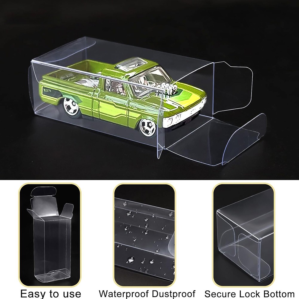 100-500x 1:64 Clear PET Display Box Case For Diecast Model Toy Car Protector