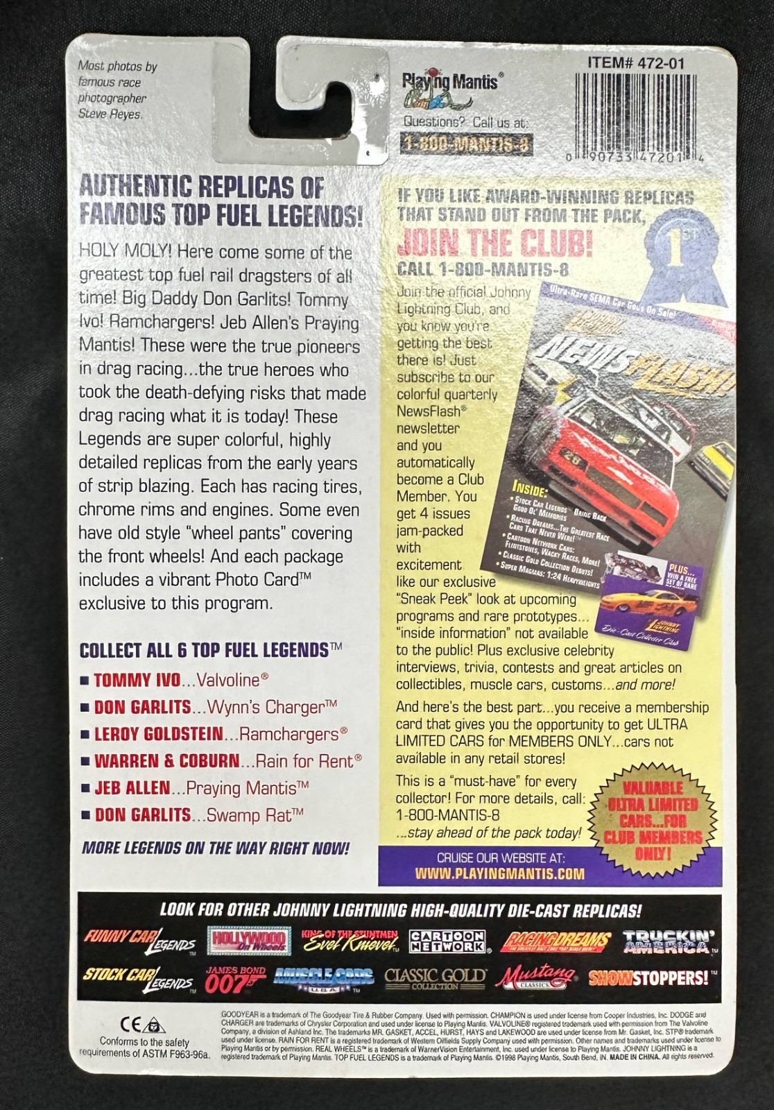 1966 Wynn’s Charger Big Daddy Don Garlits Johnny Lightning Top Fuel Legends