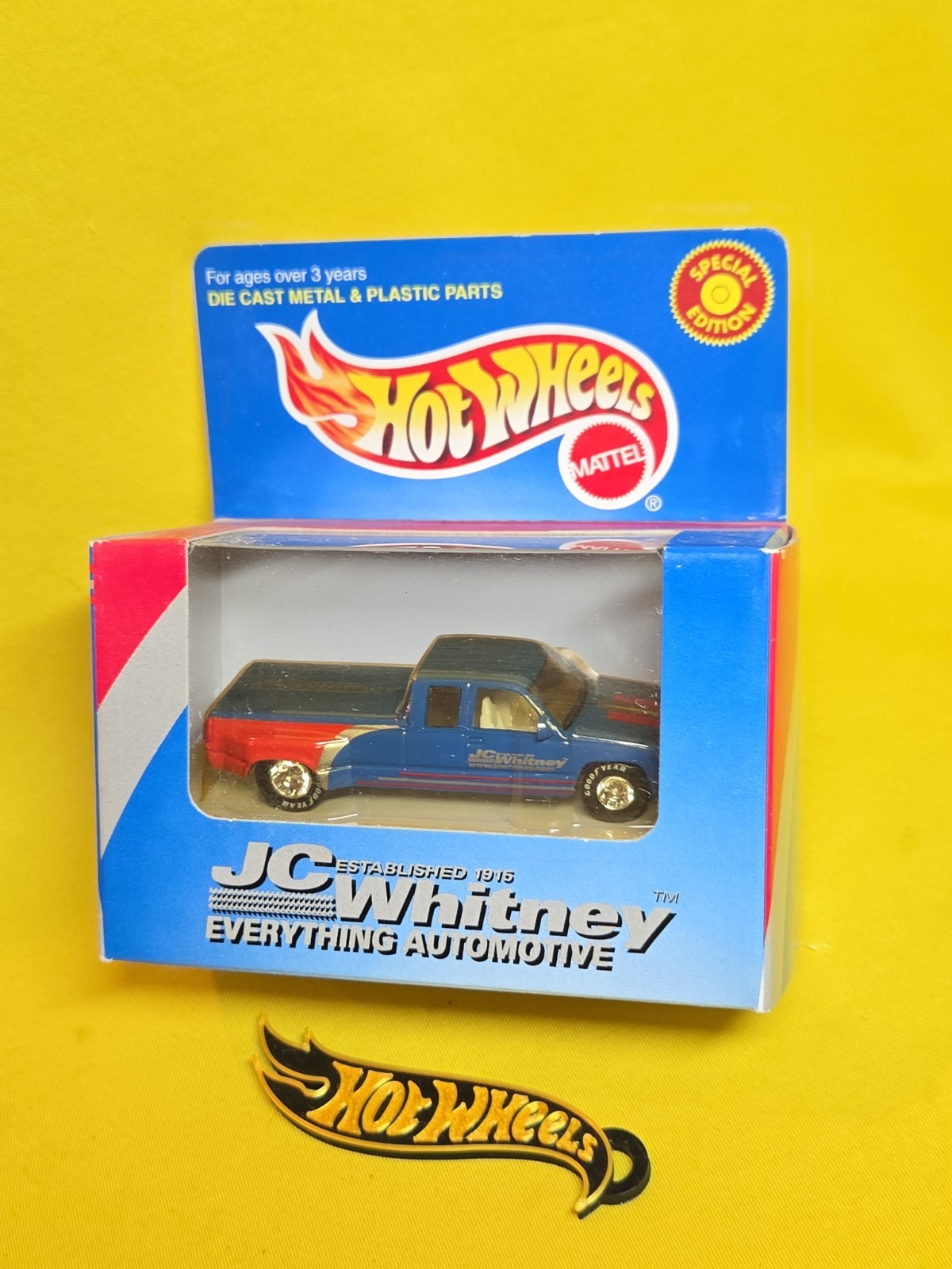 Hot Wheels JC Whitney Chevy C3500 Dually in Blue Real Riders Sealed & Gift🔥48