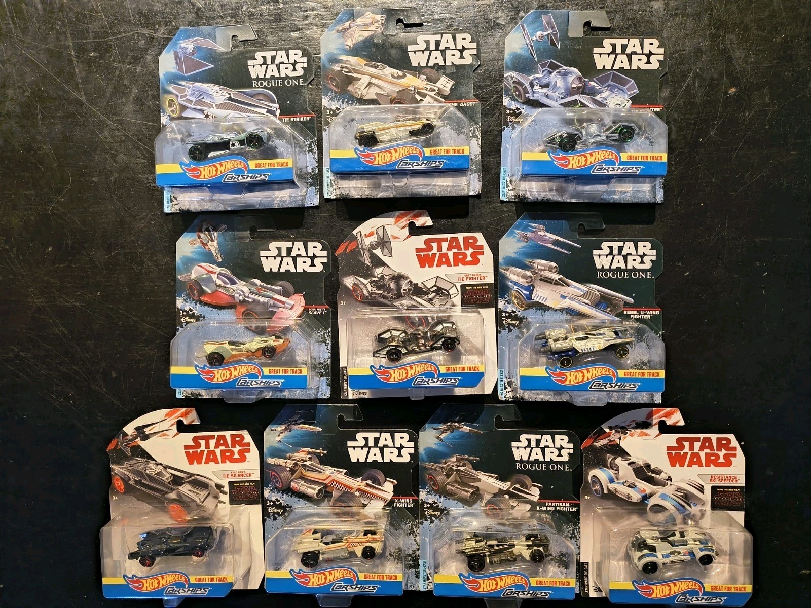 Hot Wheels Star Wars Carships (BUNDLE OF 10)