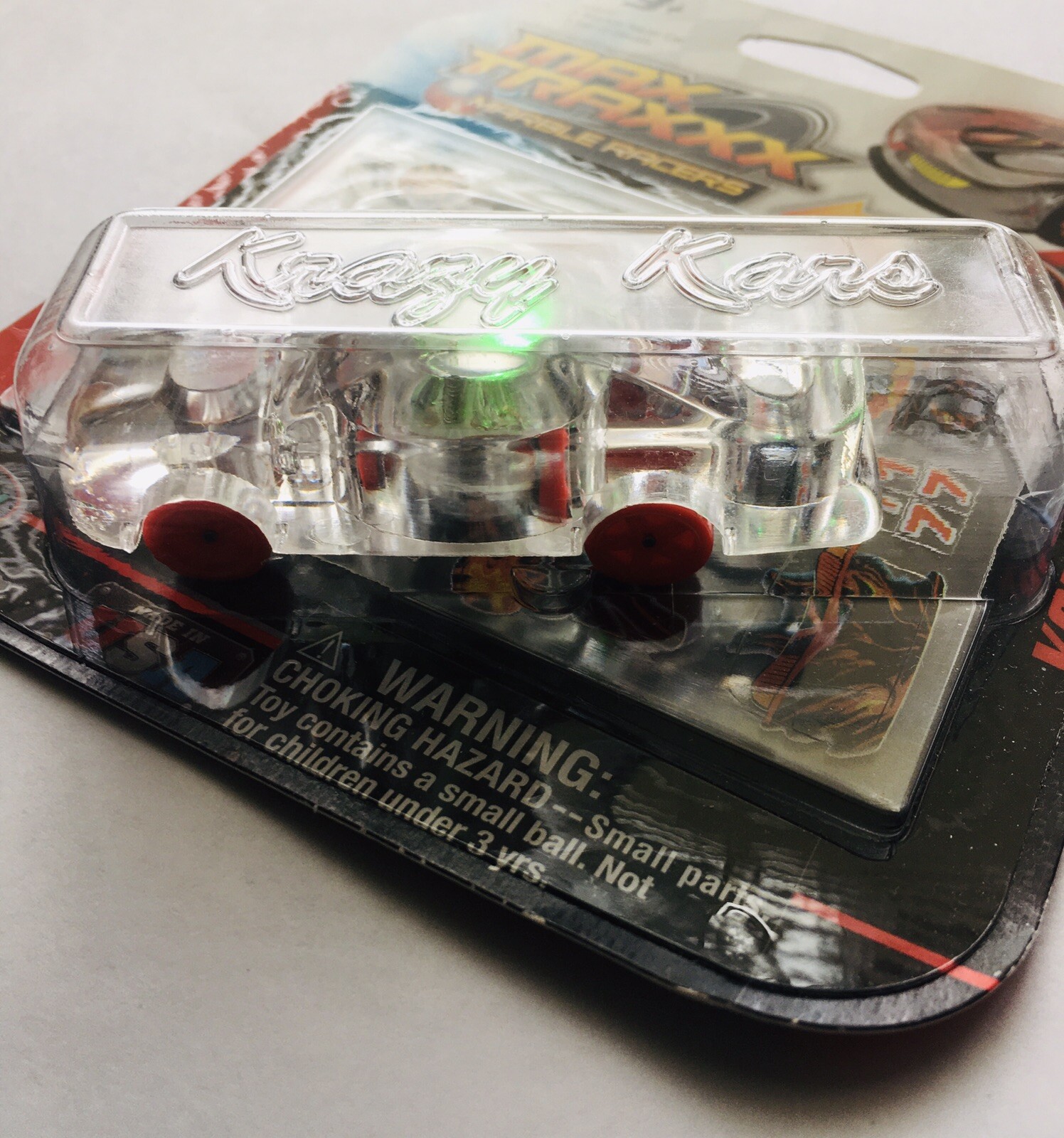 Max Traxx Marble Racers Red Wheels Krazy Kars Light-Up Action