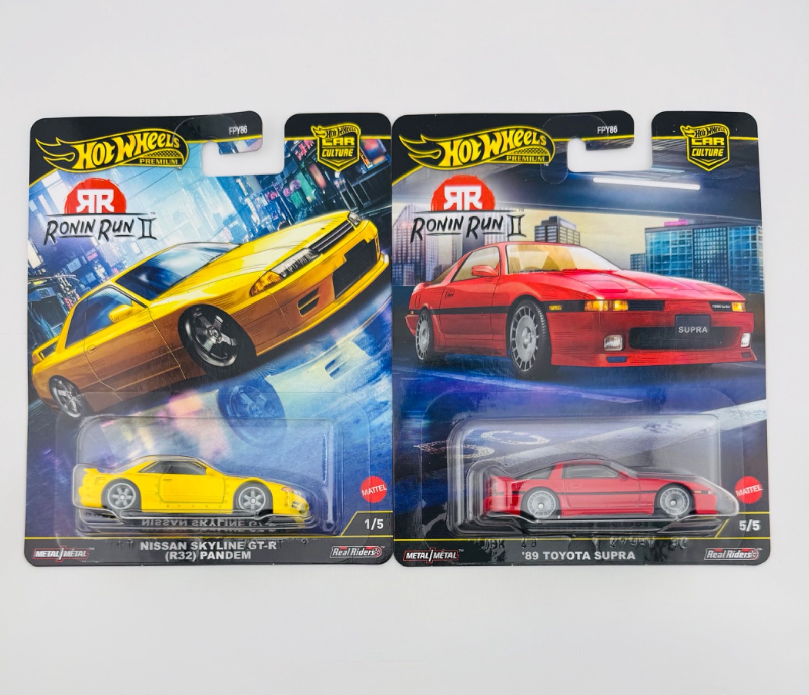 2025 Hot Wheels Premium Ronin Run 2 ’89 Toyota Supra & Nissan Skyline [Lot of 2]