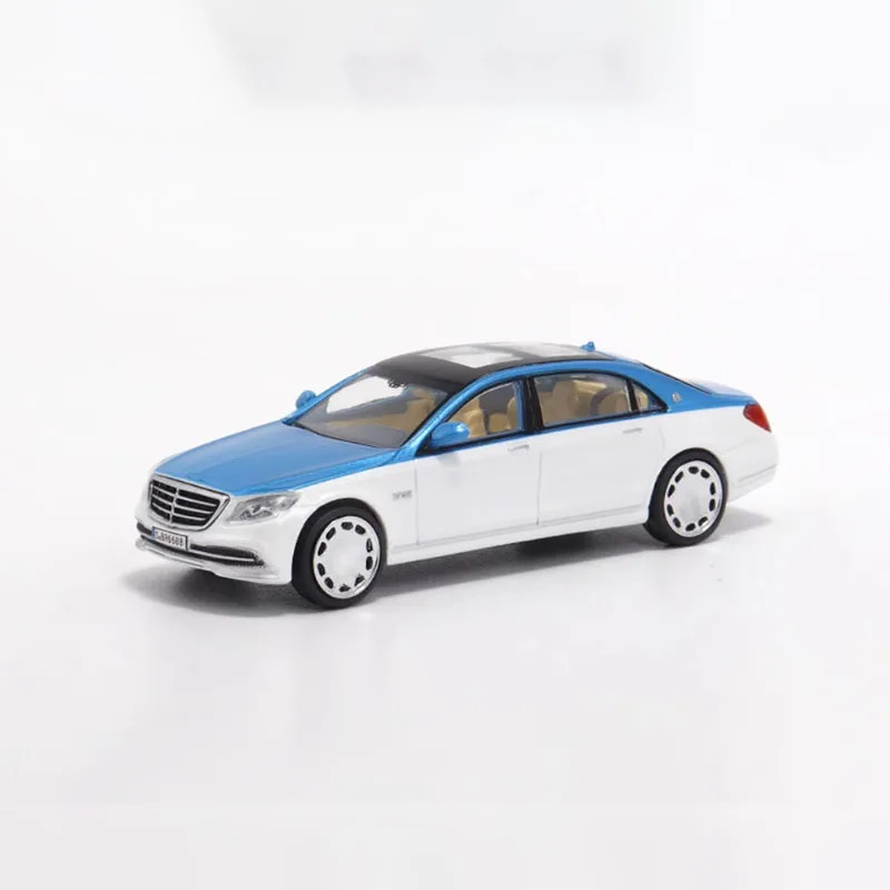 Master 1:64 Blue White S650 V12 Luxury Sedan Sport Model Diecast Metal Car