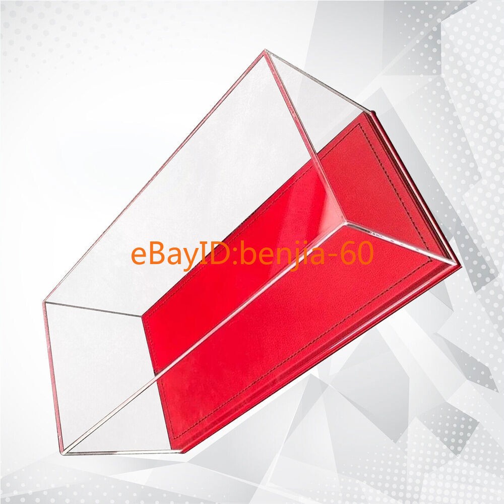 Acrylic Display case show case With black PU Leather Base For 1/18 Car Model New