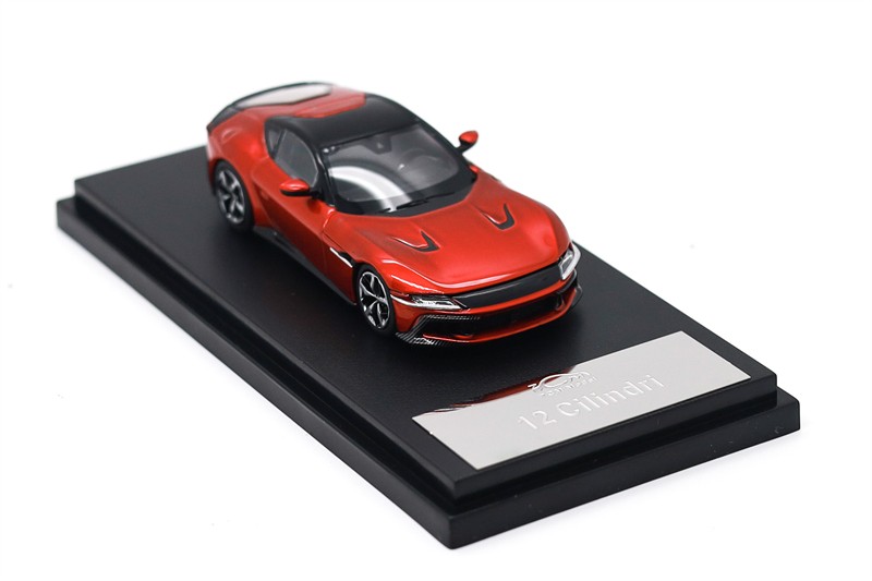 7CM Model 1:64 12 Cilindri Coupe Metallic Red Diecast Model Car
