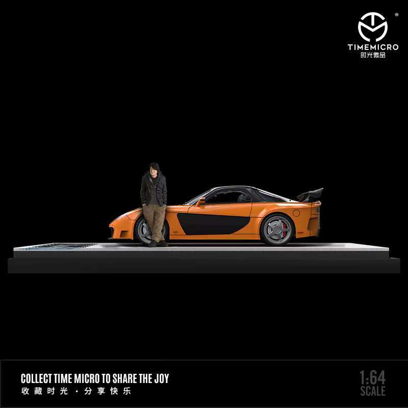 TIME MICRO 1:64 RX-7 Veilside Fast & Furious Orange Diecast Model Car