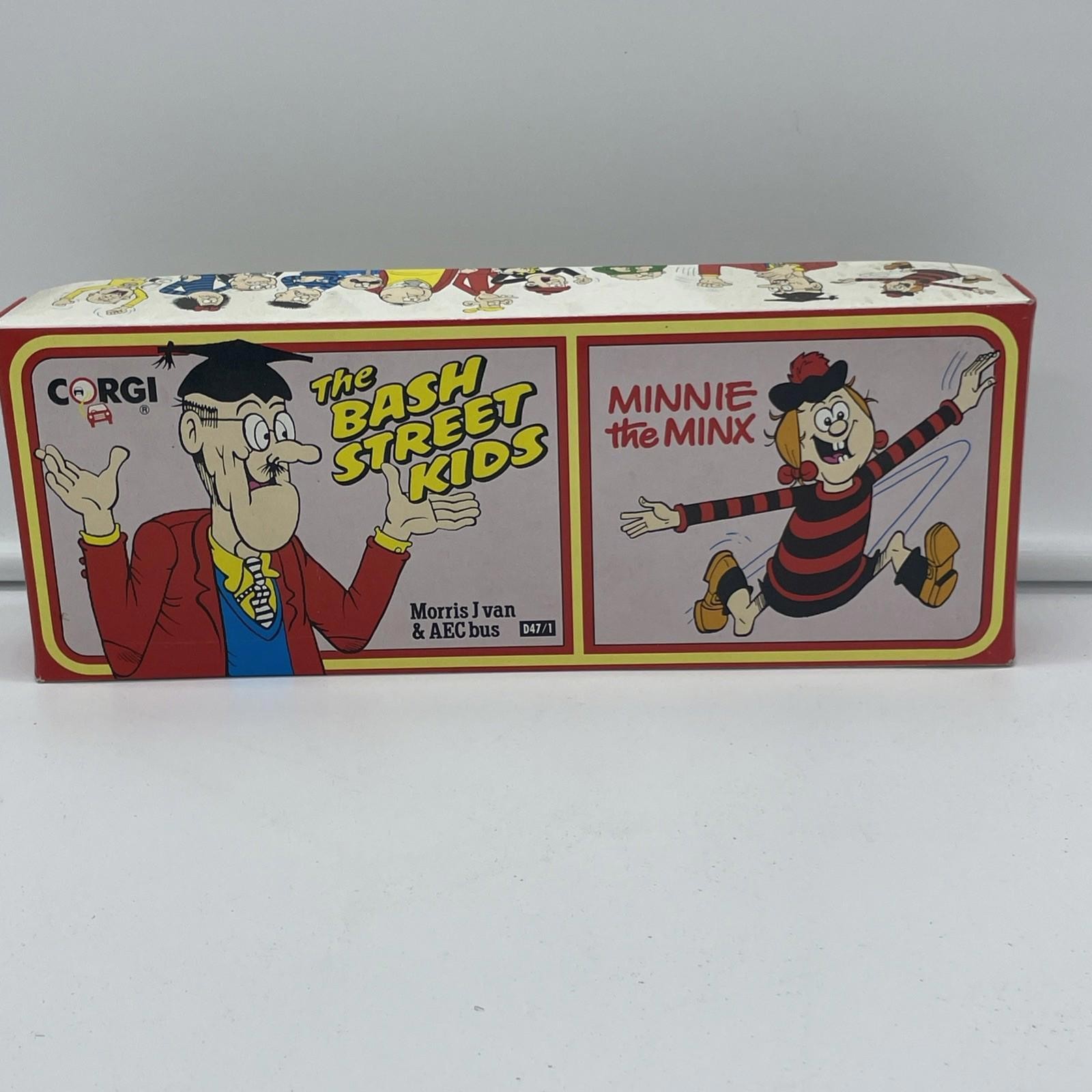 Corgi “The Bash Street Kids” Double Decker AEC Bus & Morris J Van, NIB, 1990, #