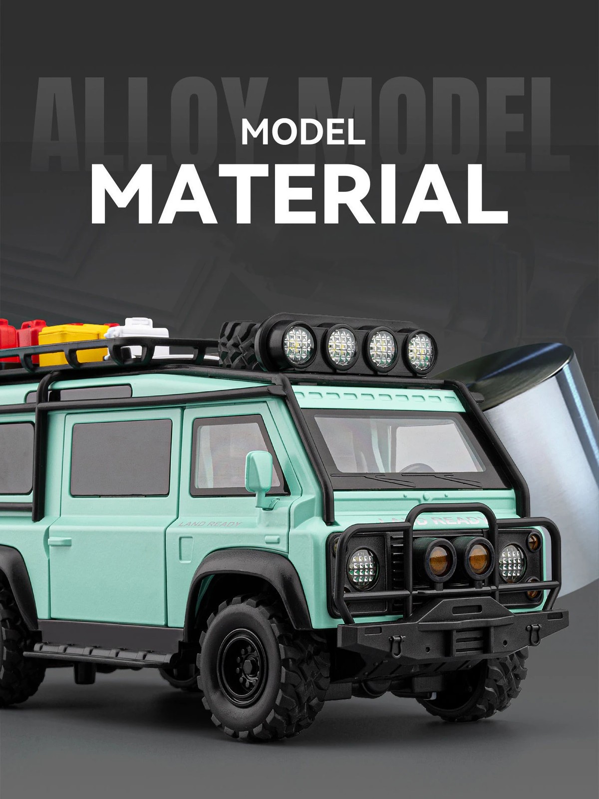 1:24 Defender Van Modified Diecast Alloy Model Sound Light Collection Vehicle