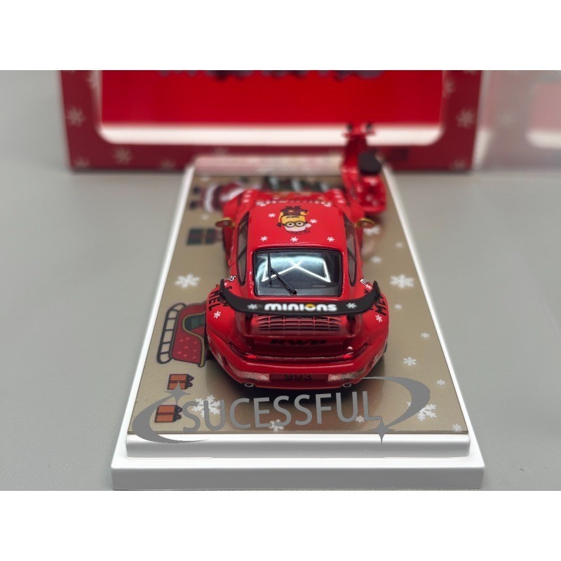 1:64 Porsche RWB 993 Christmas Edition Diecast Car Model Collectible Gift