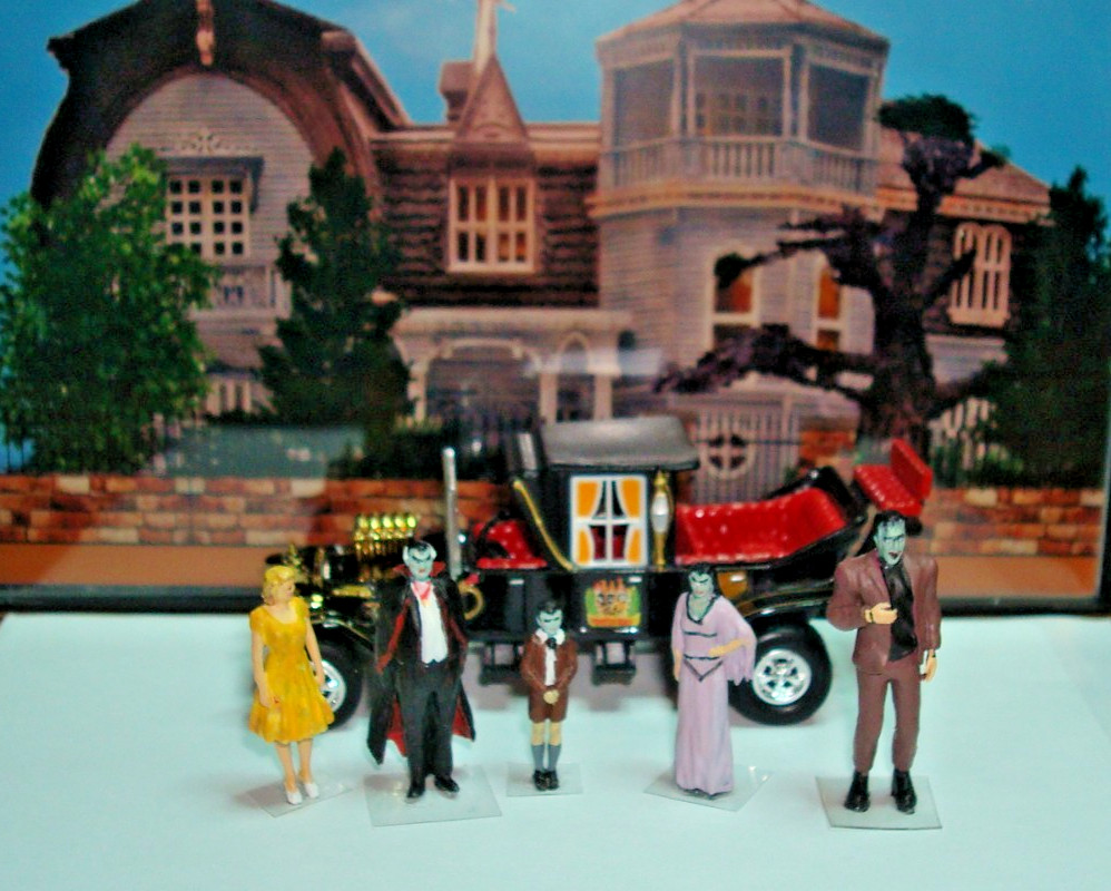 1/64 Scale the Munster’s family only. No car or backdrop is included.