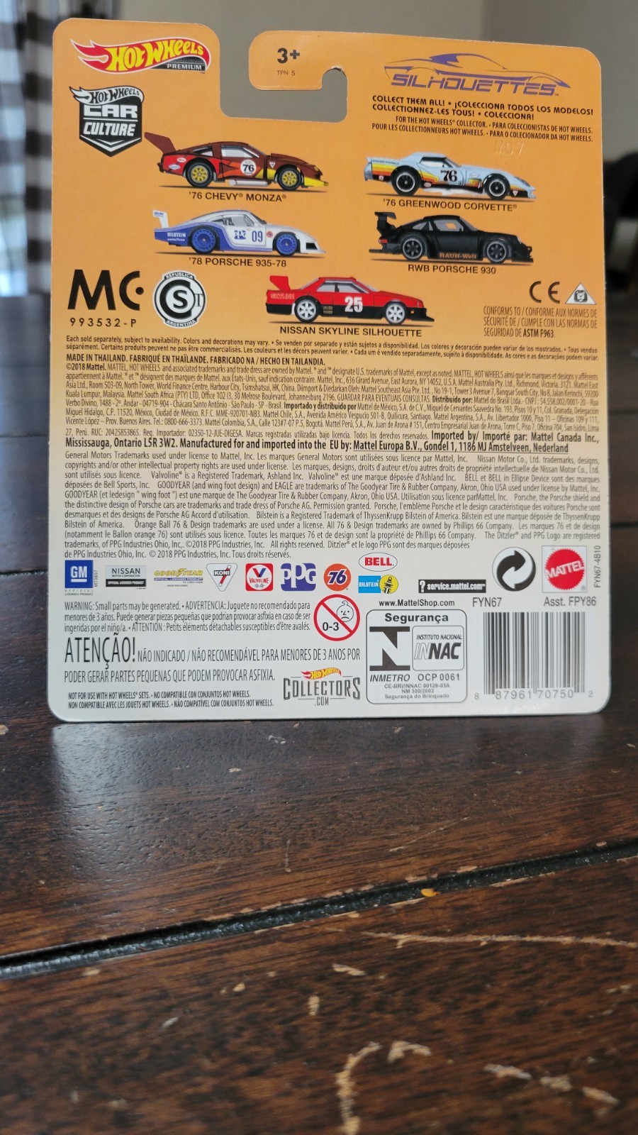 Hot Wheels Premium 1/64 Silhouettes Porsche 935 -78 Car Culture Real Riders