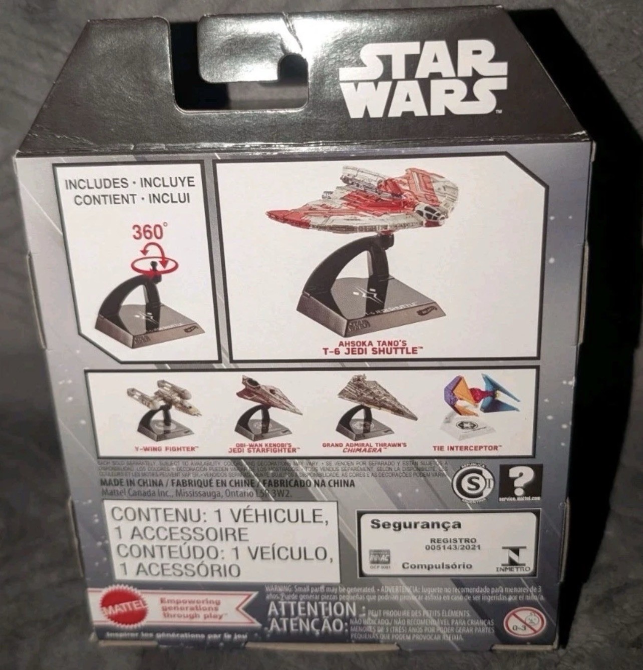 NEW Star Wars Hot Wheels Starships Select AHSOKA T-6 JEDI SHUTTLE #27 1:50 HTJ87