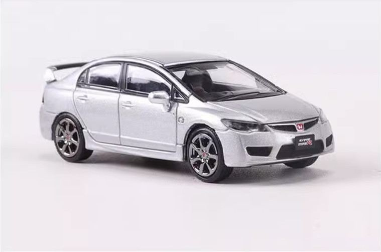 DCT 1/64 Scale Honda Civic TYPE R FD2 Silver Color Diecast Alloy Model Car Gifts