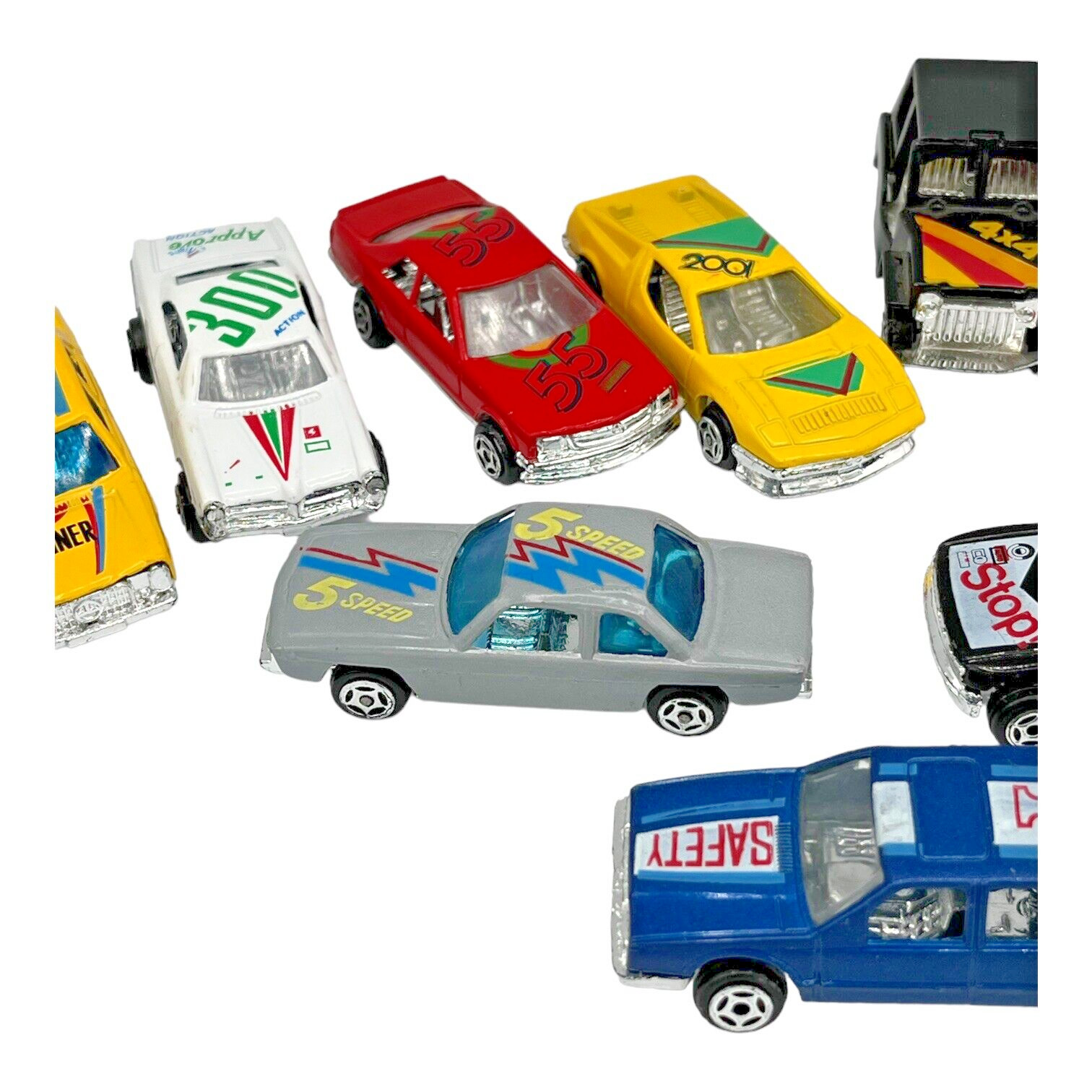 Lot of 13 Vintage Unbranded Toy Cars Winner 5 Speed Stop & Other Tampos China