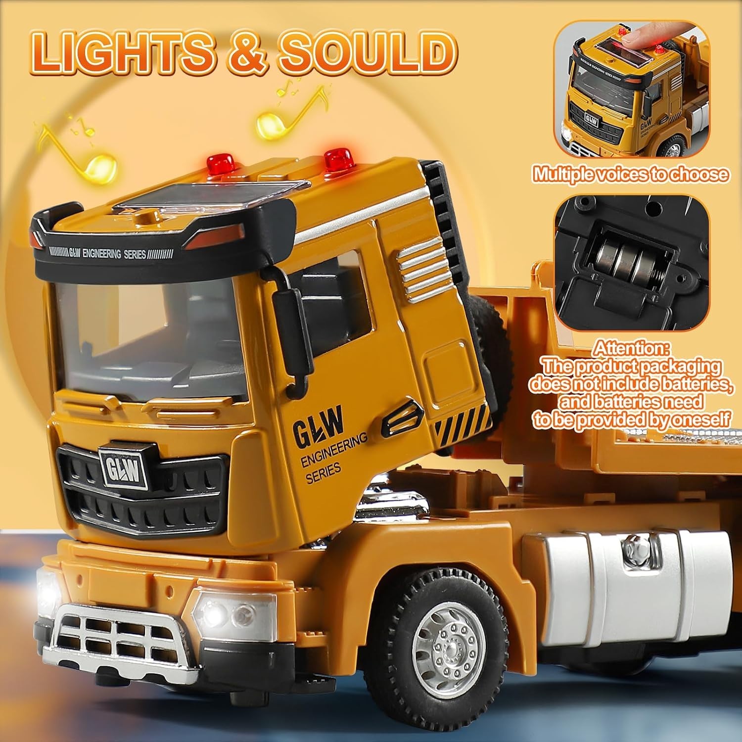 Construction Carrier Trucks Toy Set Alloy Inertia 1:40 1:55 Model Vehicles