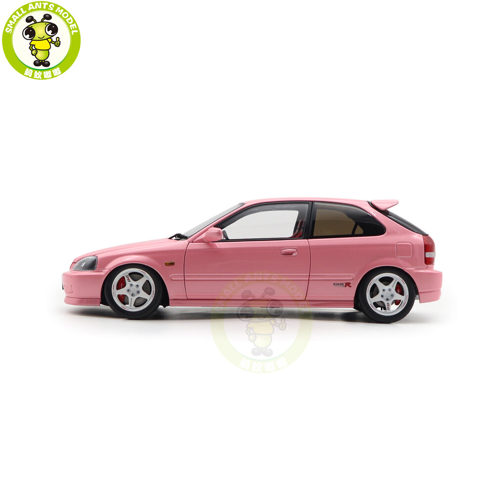 1/18 MOTORHELIX Honda CIVIC Type R EK9-120 Pink EVO Wheels Diecast Model Car