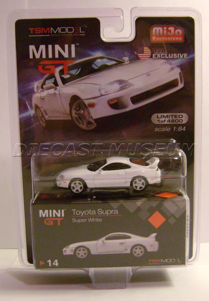 TOYOTA SUPRA AUPER WHITE USA EXCLUSIVE MIJO TSM MODEL MINI GT DIECAST 2019