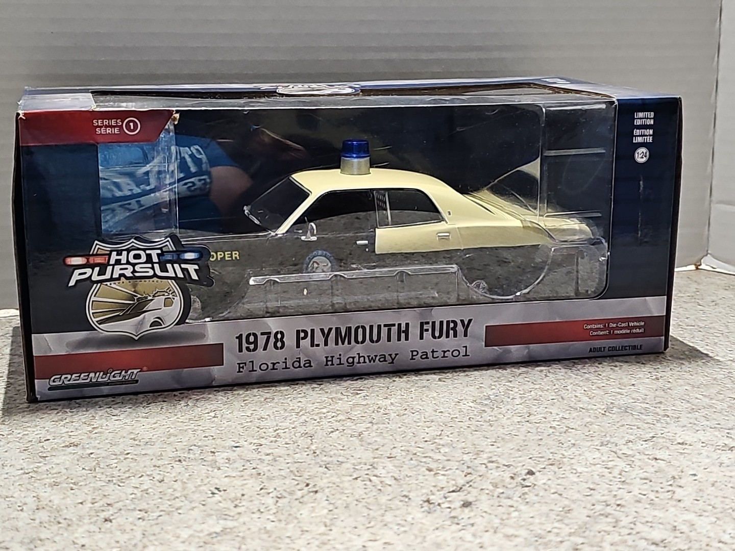 Greenlight Hot Pursuit 1978 Plymouth Fury Fl. Hwy. Patrol 1:24 Diecast Series 1