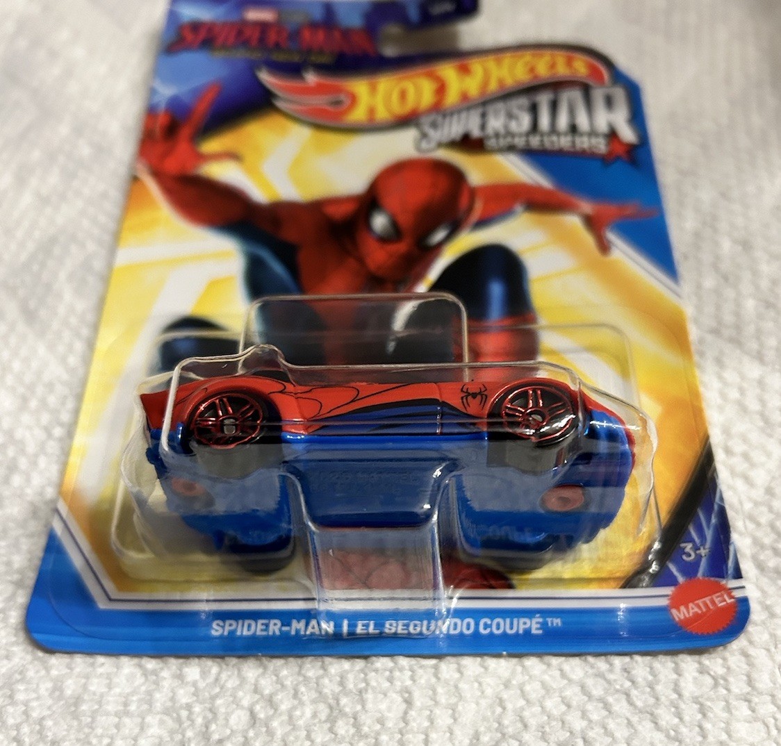 Hot Wheels 2026 Superstar Speeders Spiderman & El Segundo (Marvel) New