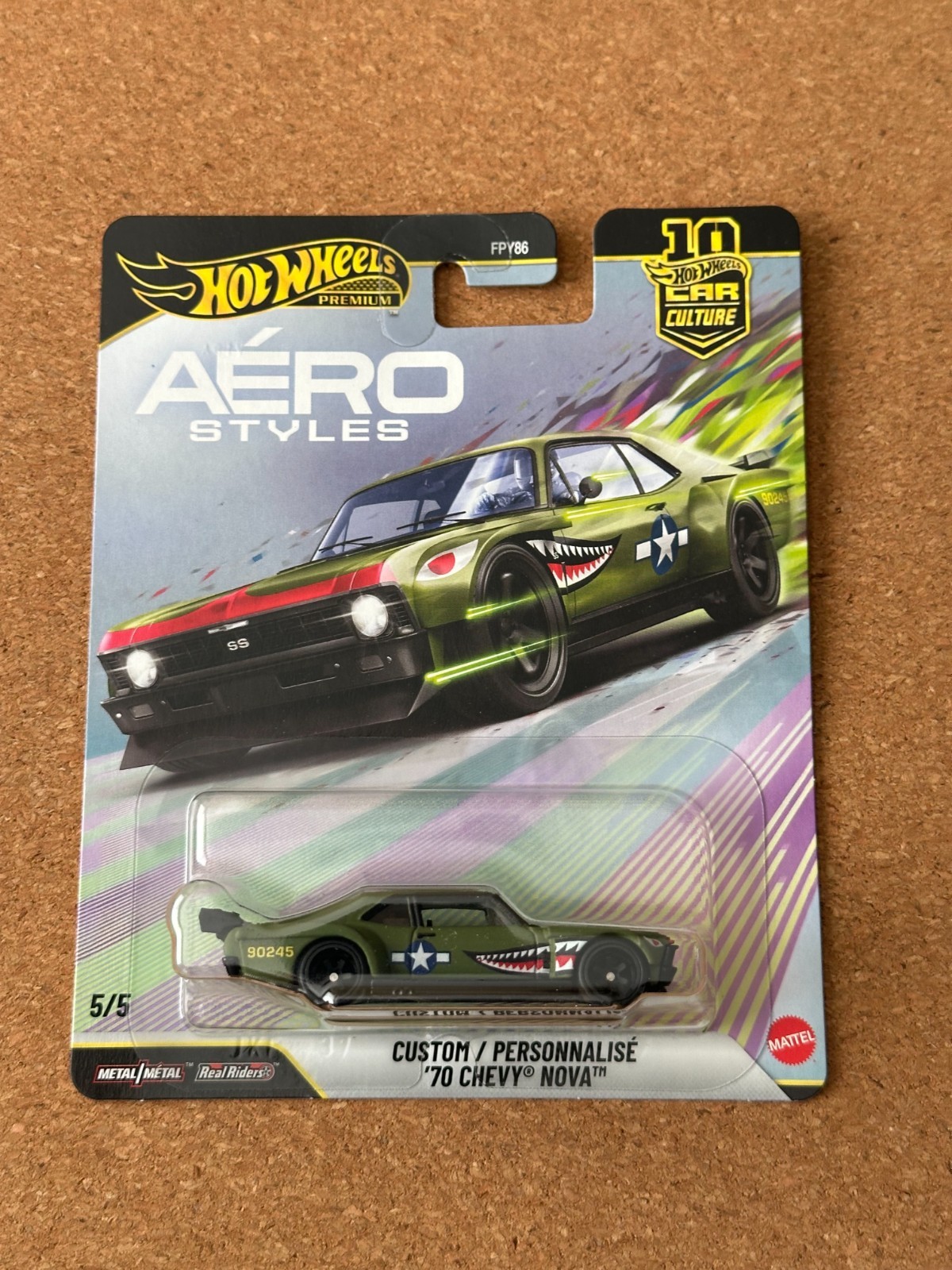 Hot Wheels Premium Car Culture Aero Styles Custom ’70 Chevy Nova – Fast Shipping