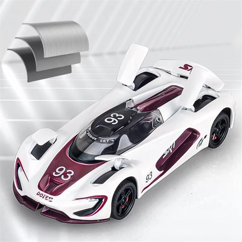 1:32 SRT Tomahawk XVGT Alloy Sports Car Model Diecast with Sound & Light