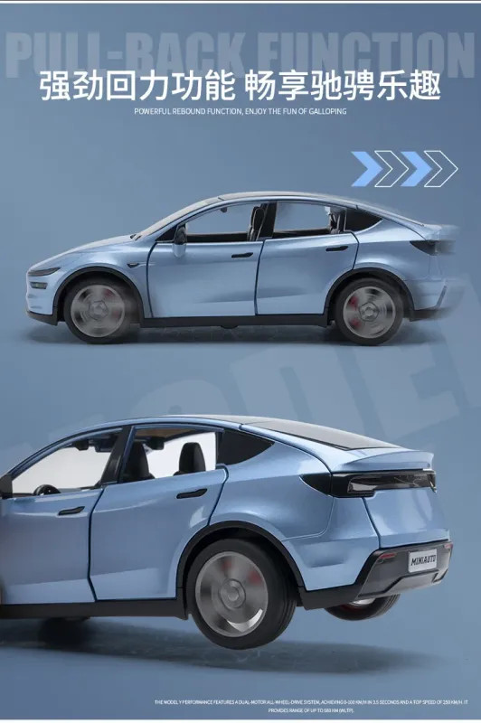 NEW 1:32 MODEL Y MODELY Diecast Model Car Sound & Light Collectible Toy Gift