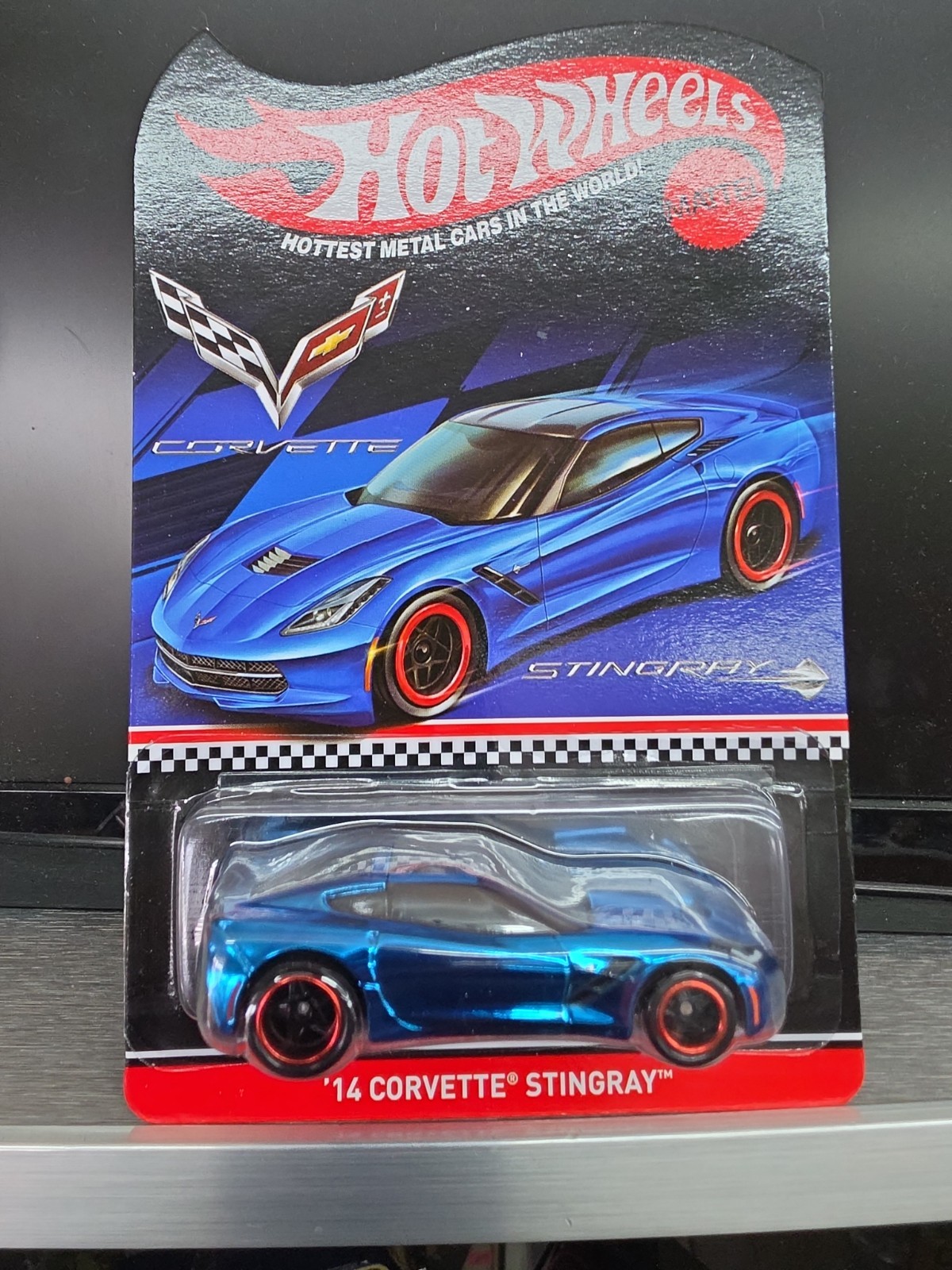 Hot Wheels ’14 Corvette Stingray 2014 1:64 Diecast Car Blue Limited Ed Unopened