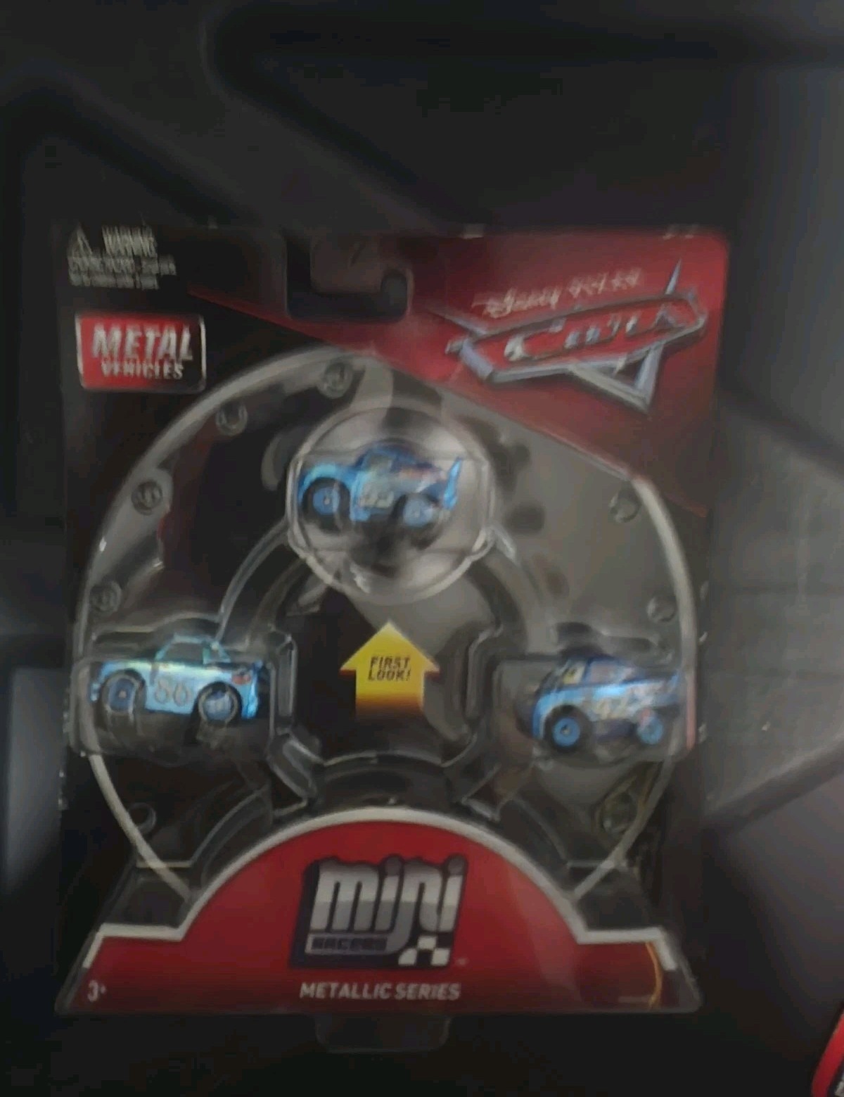 Mattel Disney Pixar Cars Mini Racers Metallic Series Blue Metal 4-Pack Unopened