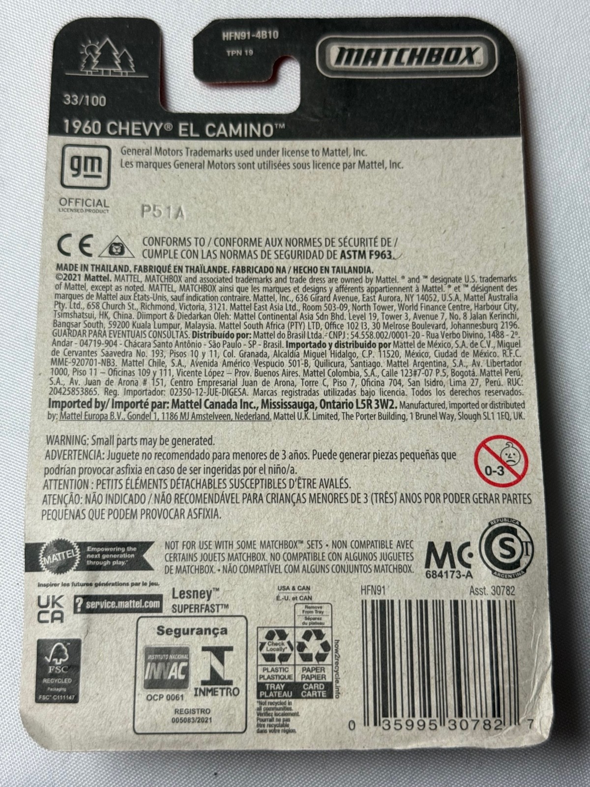 2022 Matchbox 1960 El Camino #33