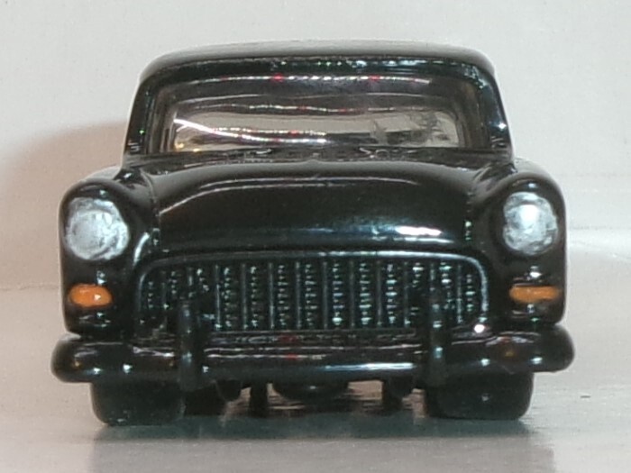LOOSE 2025 HOT WHEELS 1:64 BLACK ’55 CHEVY BEL AIR WHEEL SWAP REAL RIDERS