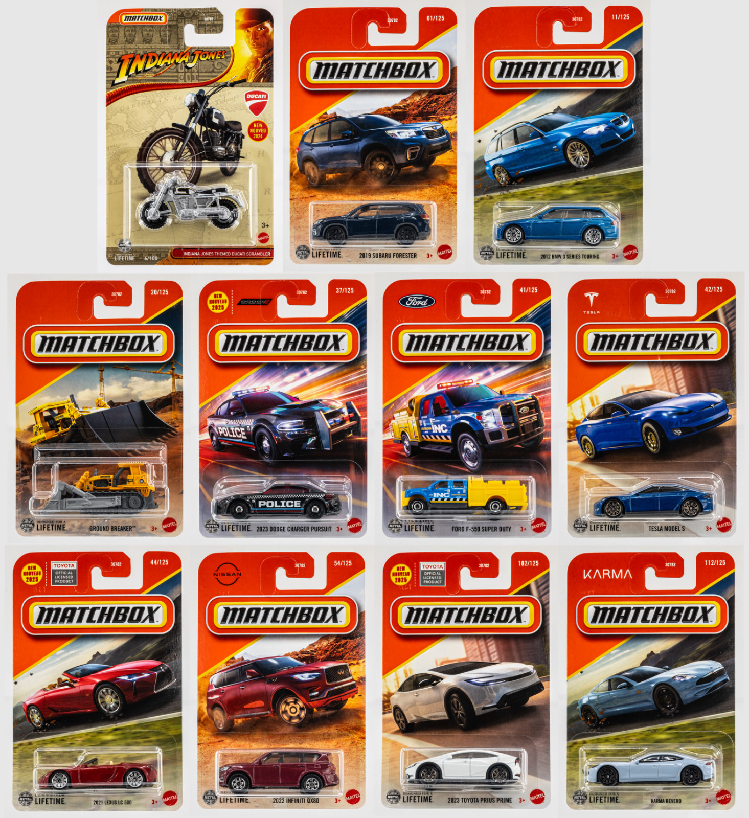 2025 Matchbox Mix 2 | All 11 Models | Charger | Lexus | Toyota | Infiniti | FSC