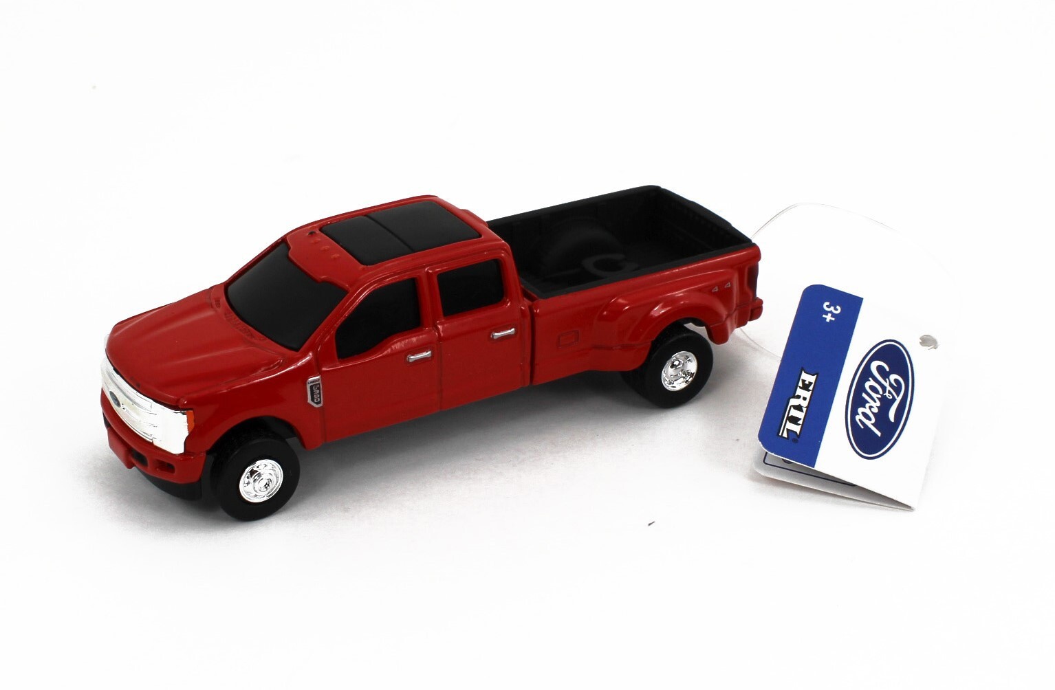 2024 ERTL 1:64 = FORD F350 DUALLY Pickup Truck *PAIR* Red & Metallic Gray NEW