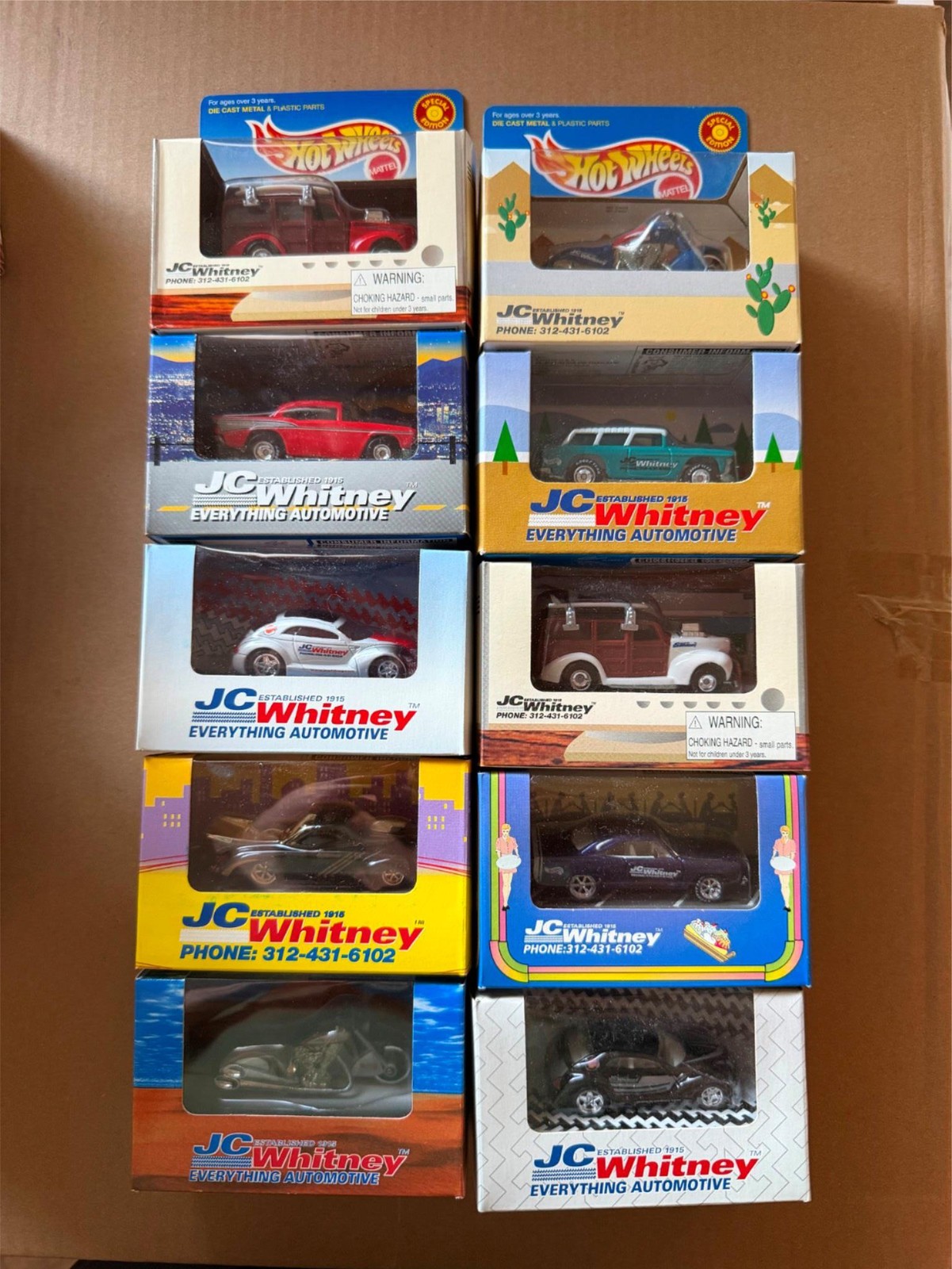 2000 Hot Wheels JC Whitney Special Edition Lot of 10 Z5