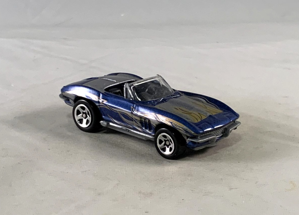 Hot Wheels 1965 Corvette Vette Convertible 2002 Corvette Blue 5SPs
